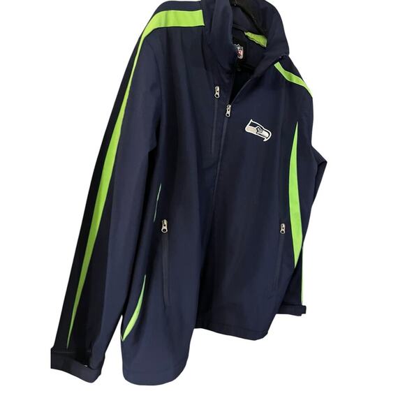 NFL Seattle Seahawks Football Men Jacket Blue Green G-III Zip Jacket XL - Picture 2 of 6